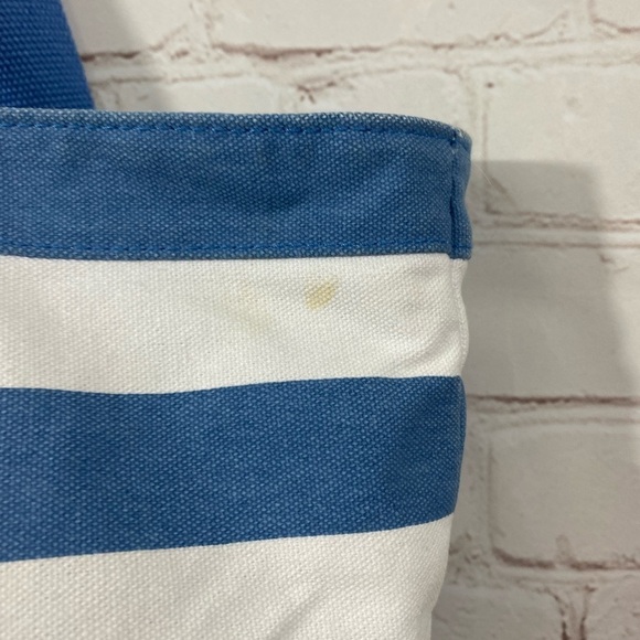 Dolce & Gabbana Light Blue Striped Canvas Lined Tote Bag - Picture 11 of 12